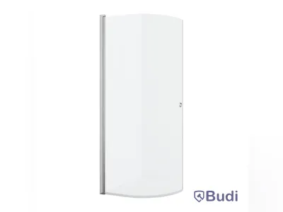 (NEW) SHOWER SCREEN VIVO FREE ROUND 100, A-COLL, CHROME/CLEAR GLASS
