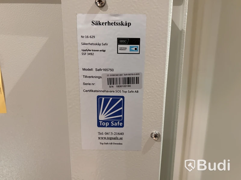 Säkerhetsskåp Top Safe Safir med SentrySafe