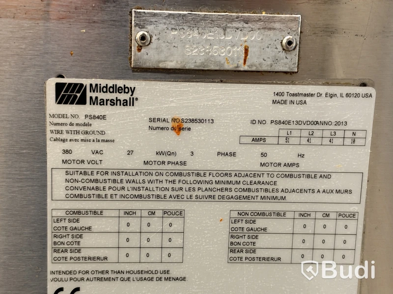 2 st tunnelpizzaugnar Middleway Marshall Wow Oven | PS840E