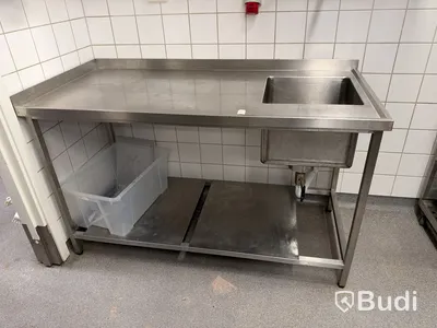 Rostfri diskbänk med ho | 150x70x90 cm