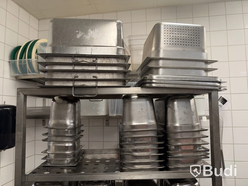 Kantinvagn i rostfritt stål med kantiner