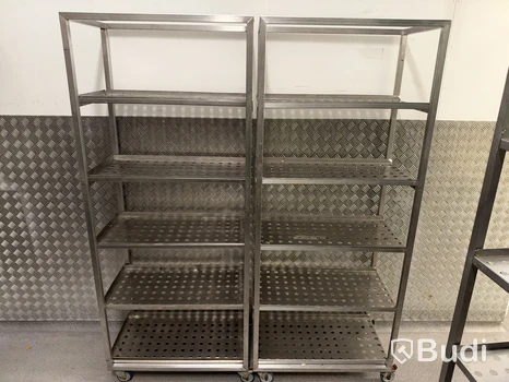 2 st rostfria vagnar | 43x71x175 cm