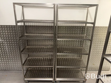 2 st rostfria vagnar | 43x71x175 cm