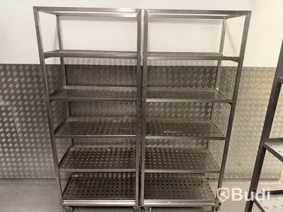 2 st rostfria vagnar | 43x71x175 cm