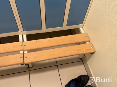 Omklädningsskåp, 11 fack med sittbänk