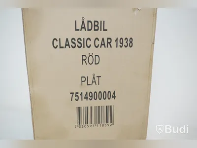 (NEW) Sleipner Classic Car 1938 pedal car, red.