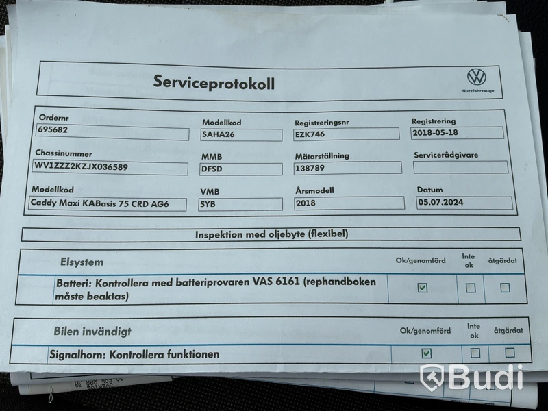 Volkswagen Caddy Maxi 2.0 TDI | Automat | 102 hk | 2017