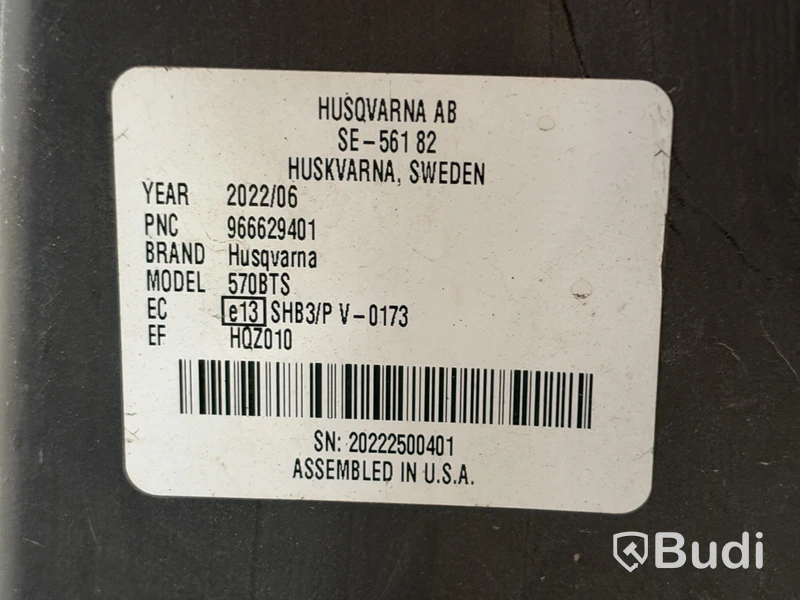 Lövblås Husqvarna 570BTS | 2022