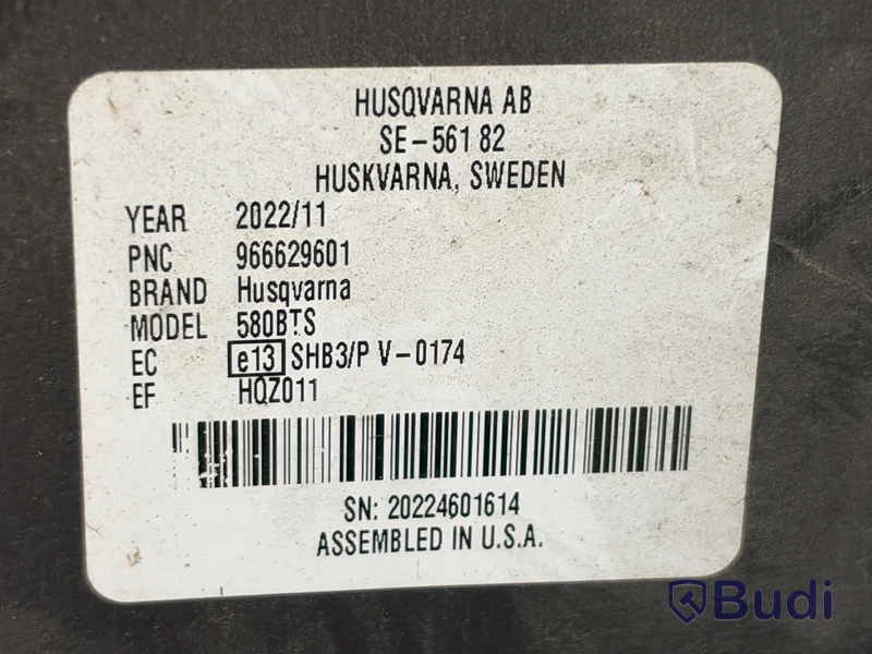 Lövblås Husqvarna 580BTS | 2022