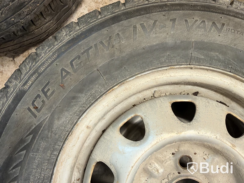 2 studded trailer wheels, 165R13C | 4-bolt