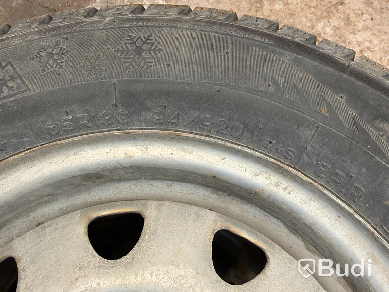 2 studded trailer wheels, 165R13C | 4-bolt
