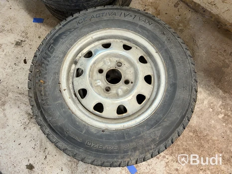 2 st dubbade släpvagnshjul 165R13C | 4-bult