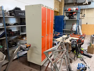 Three-door metal locker