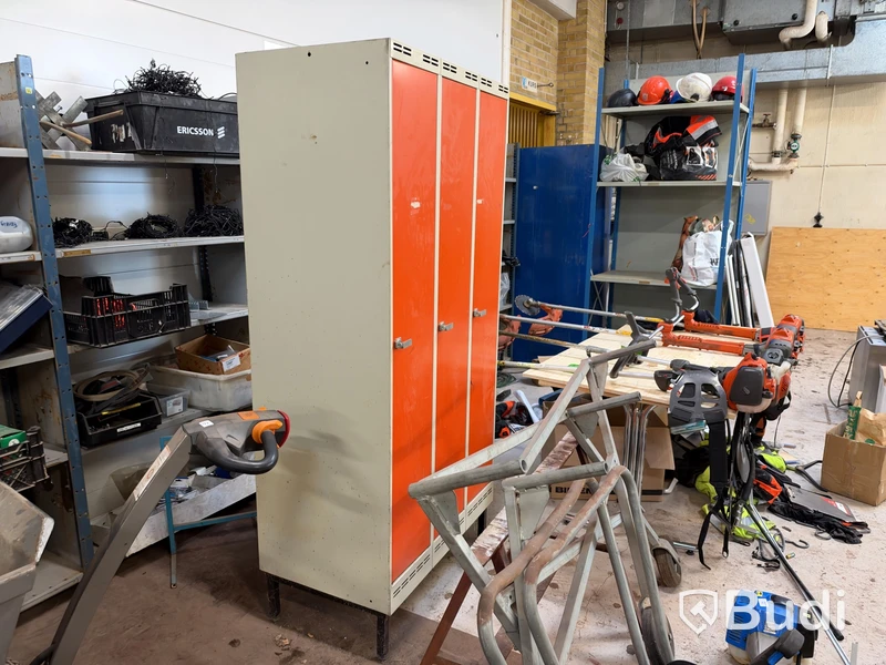 Three-door metal locker