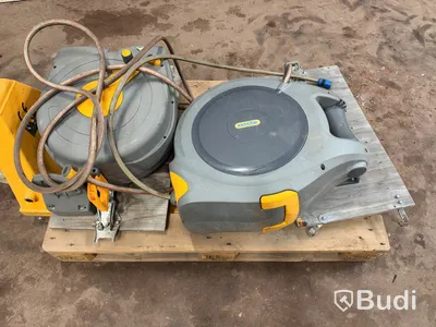 Two Hozelock hose reels