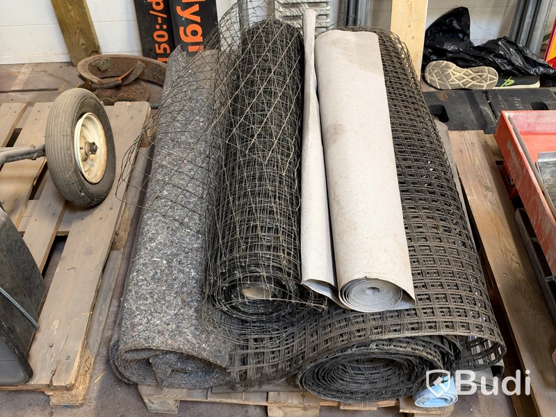 Lot of mesh and fabric rolls