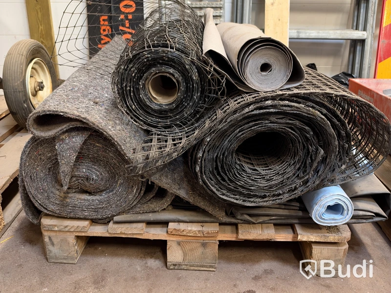 Lot of mesh and fabric rolls