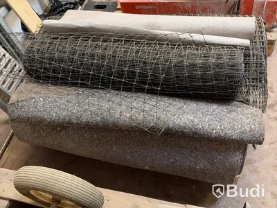 Lot of mesh and fabric rolls