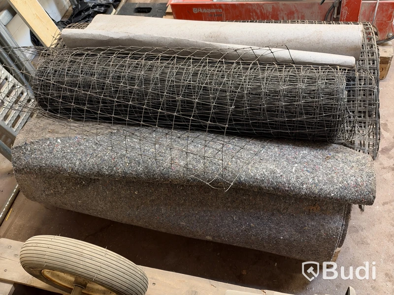 Lot of mesh and fabric rolls