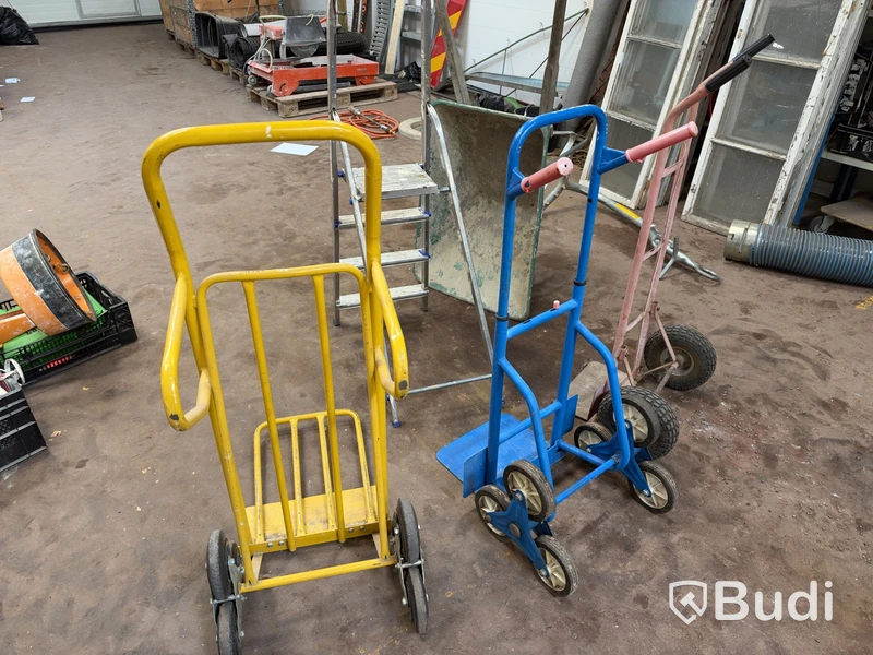 Wheelbarrow, hand trucks & stepladder