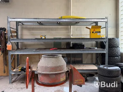 3 sections of pallet racking with pallet supports