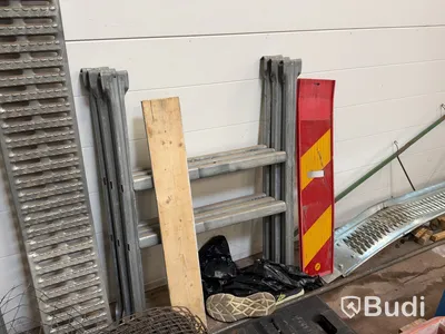 3 sections of pallet racking with pallet supports