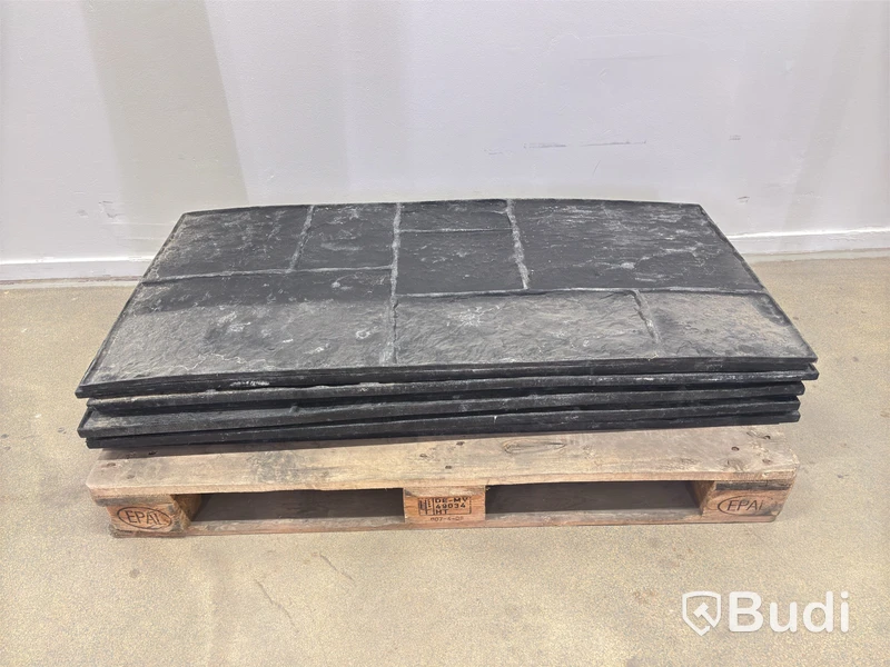 9 concrete stamp matrix mats, black slate, incl. 2 stamps