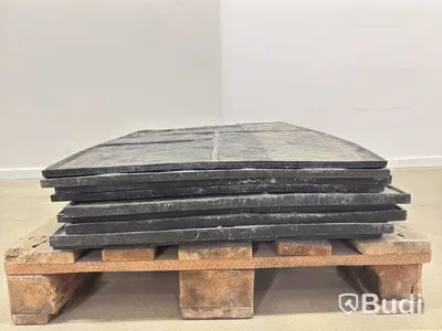9 concrete stamp matrix mats, black slate, incl. 2 stamps