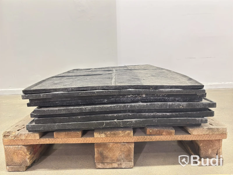 9 concrete stamp matrix mats, black slate, incl. 2 stamps
