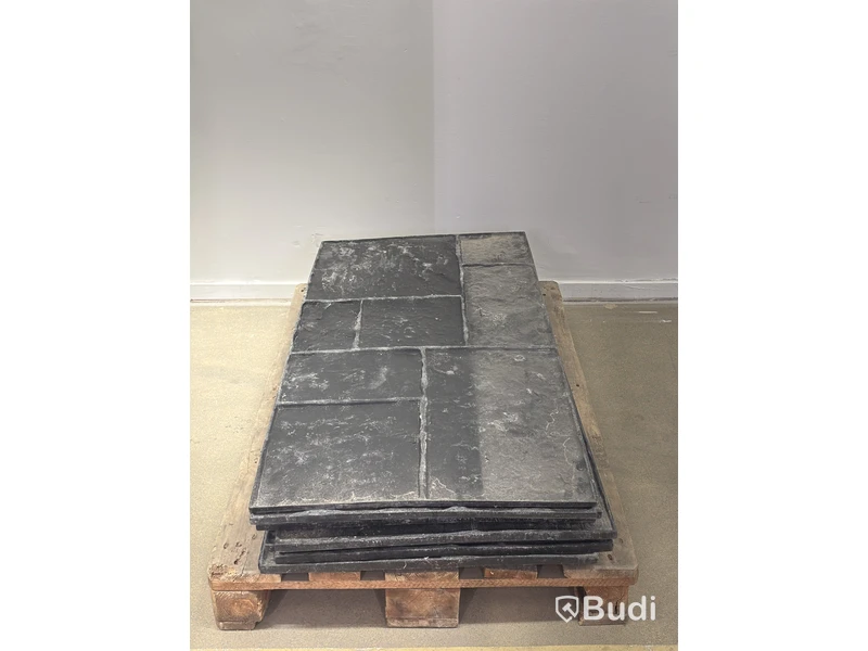 9 concrete stamp matrix mats, black slate, incl. 2 stamps