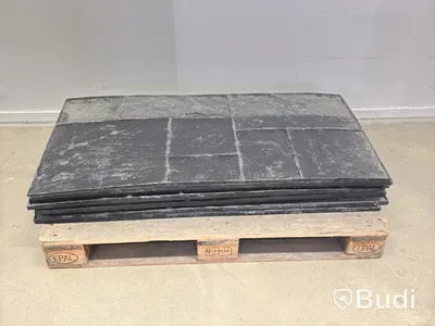 9 concrete stamp matrix mats, black slate, incl. 2 stamps