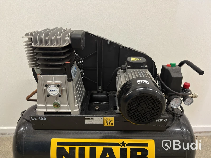 LuftKompressor Nuair, B3800B-100 CT4, 90 l, 3-fas