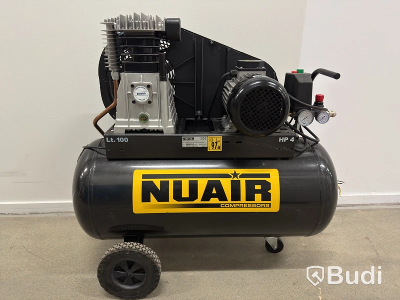 LuftKompressor Nuair, B3800B-100 CT4, 90 l, 3-fas