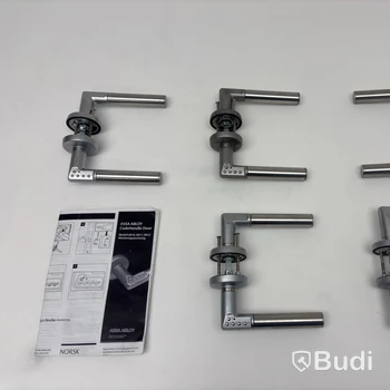 5 st. Dörrhandtag med kodlås Assa abloy, Modell 8810,8811,8812