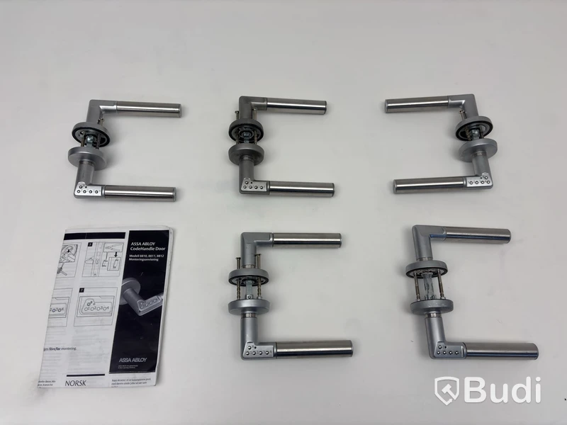 5 st. Dörrhandtag med kodlås Assa abloy, Modell 8810,8811,8812