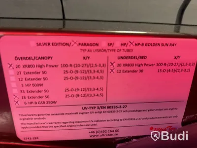 2 st solarier Ultra Tan (nr.1 & 2)