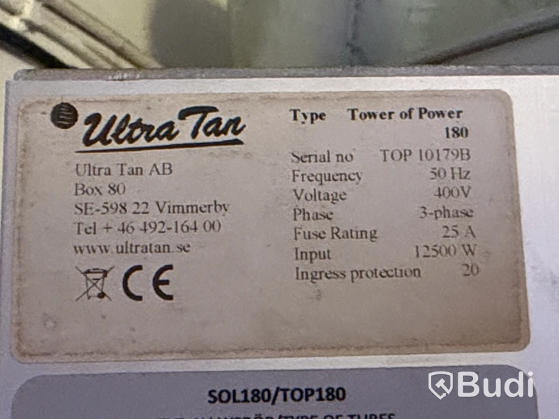 Solarie Ultra Tan Tower of Power 180, 3-fas