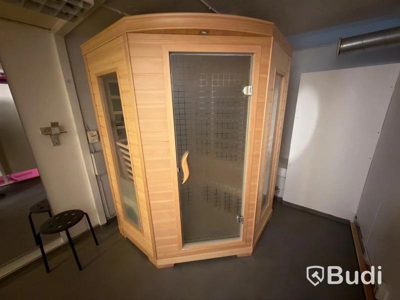 Infraröd Bastu, med glasdörr