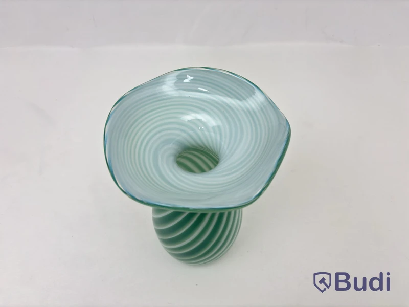 Vas Hilke Collection x Skruf, grön/vit, glas