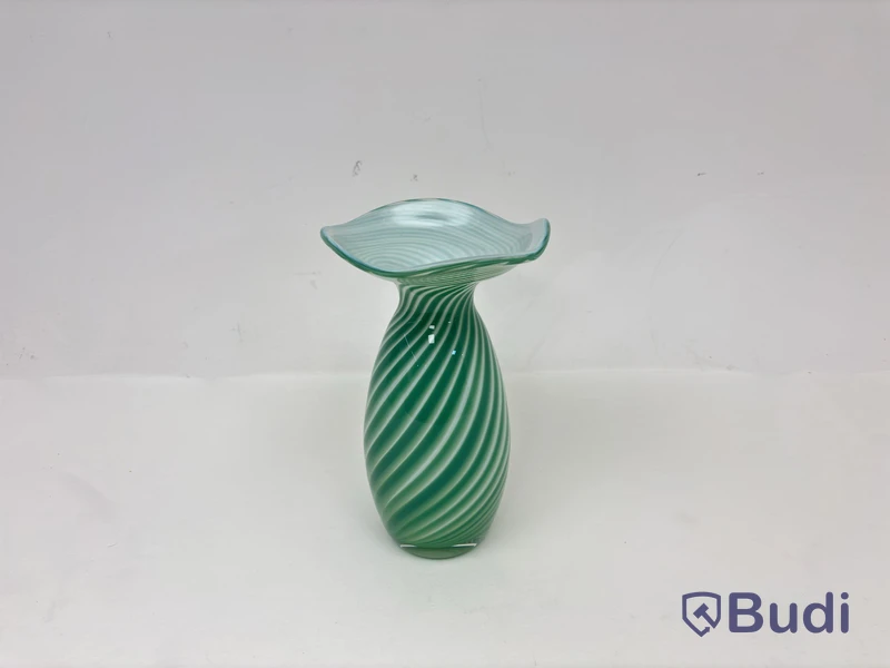 Vas Hilke Collection x Skruf, grön/vit, glas