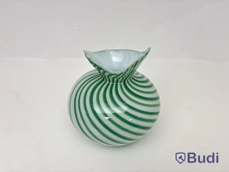 Vas Hilke Collection x Skruf, grön/vit, glas