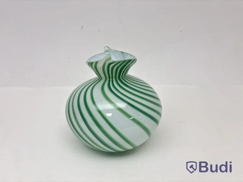 Vas Hilke Collection x Skruf, grön/vit, glas