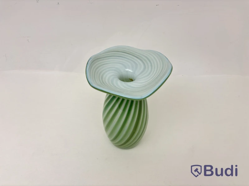 Vas Hilke Collection x Skruf, grön/vit, glas