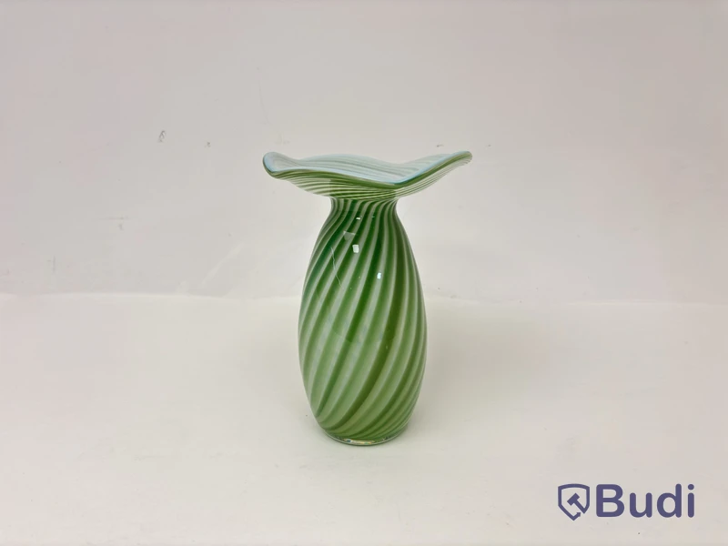 Vas Hilke Collection x Skruf, grön/vit, glas