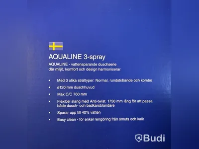 (NEW) AQUALINE CHROME 3-SPRAY SHOWER SET