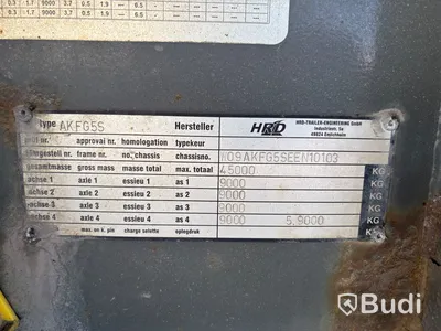 Lastbilssläp HRD A KFG 5S 5-ACHS ANHÄNGER -2014