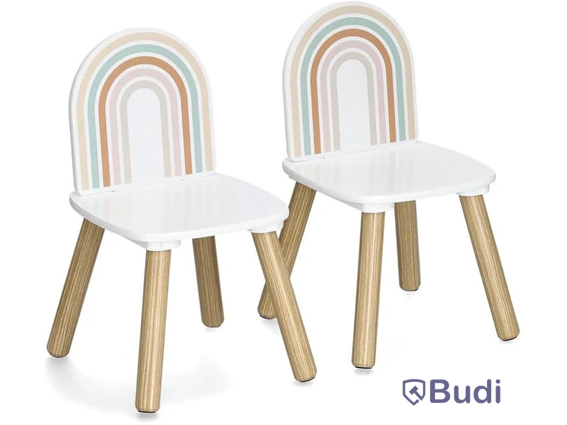 (NEW) Rainbow children's table and chair set, 3 pieces