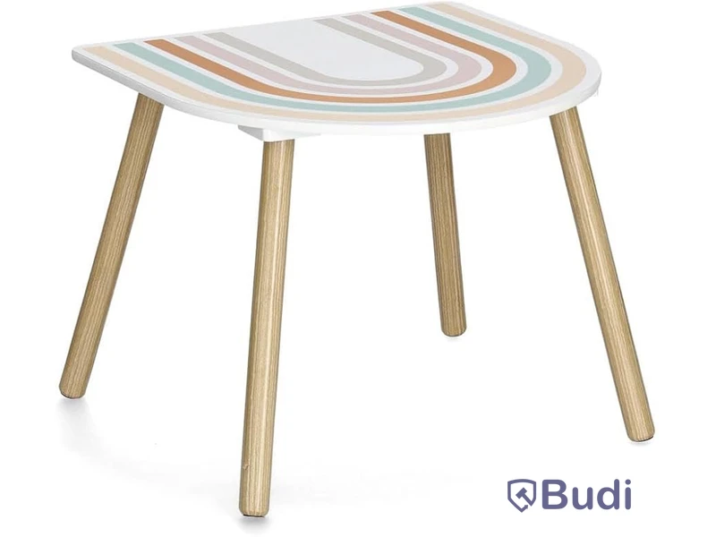 (NEW) Rainbow children's table and chair set, 3 pieces