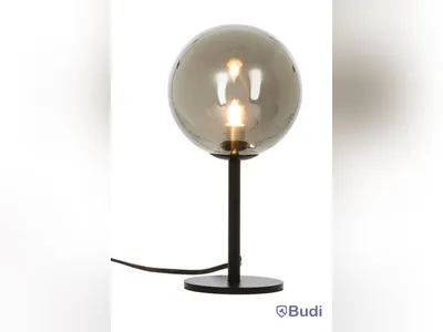 3 st. Bordslampa Glas Aneta Lighting Molekyl Svart/Rökgrå 27cm