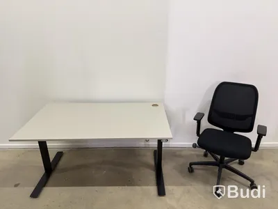 Height-adjustable desk incl. Lanab Group OLS 780 Eco office chair